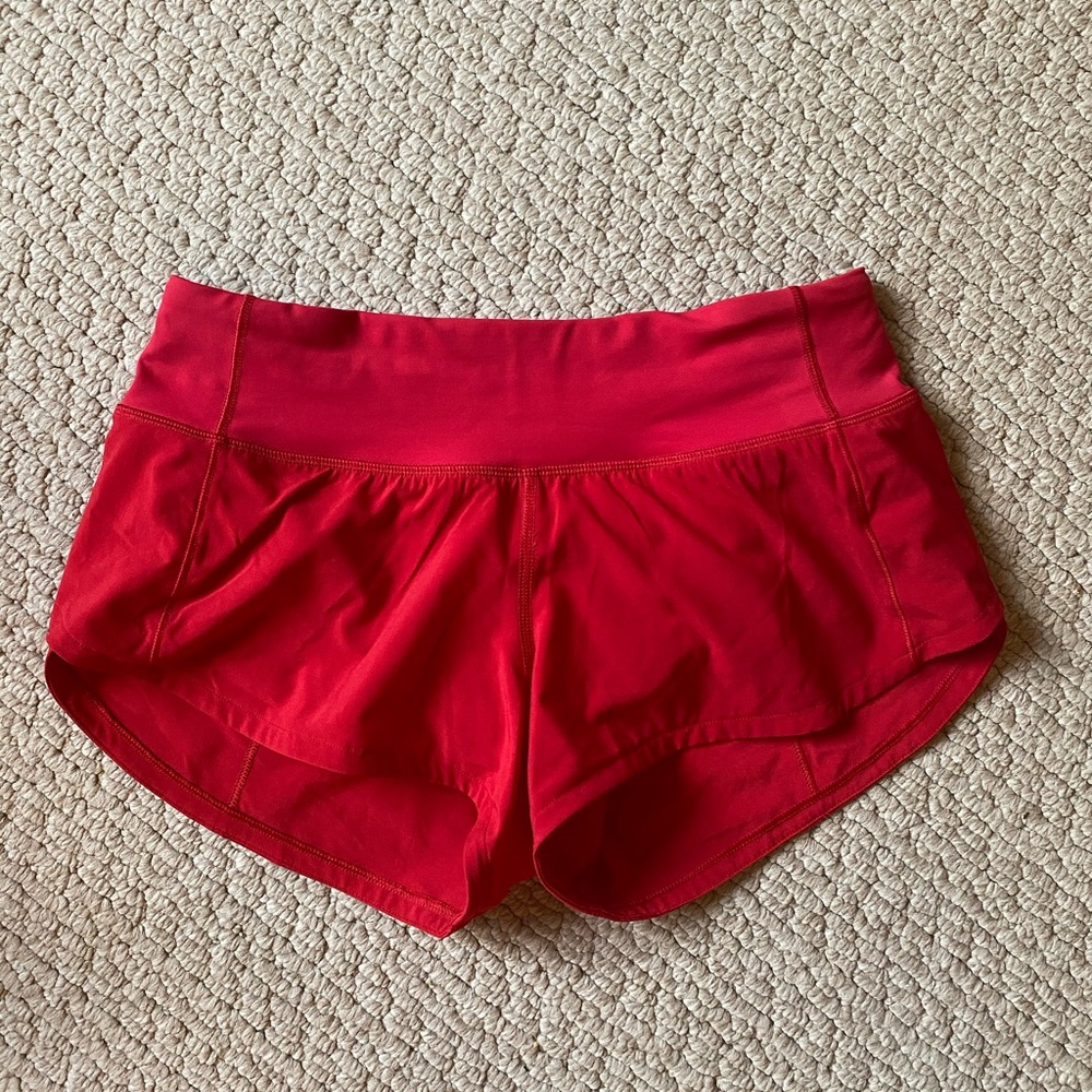 Red lululemon shorts size 2!